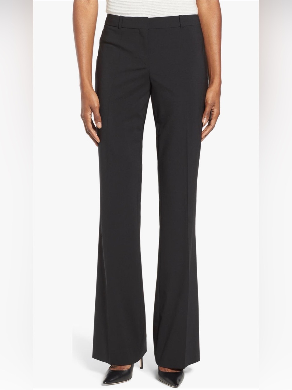 Hugo Boss Classic Black Wide-Leg Women's Dress Pants